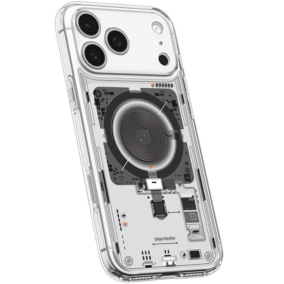 Handyhülle für iPhone 18 Pro Max, Spigen Ultra Hybrid Mag mit MagSafe, Transparent-Gemustert (Neo One) (6/14)