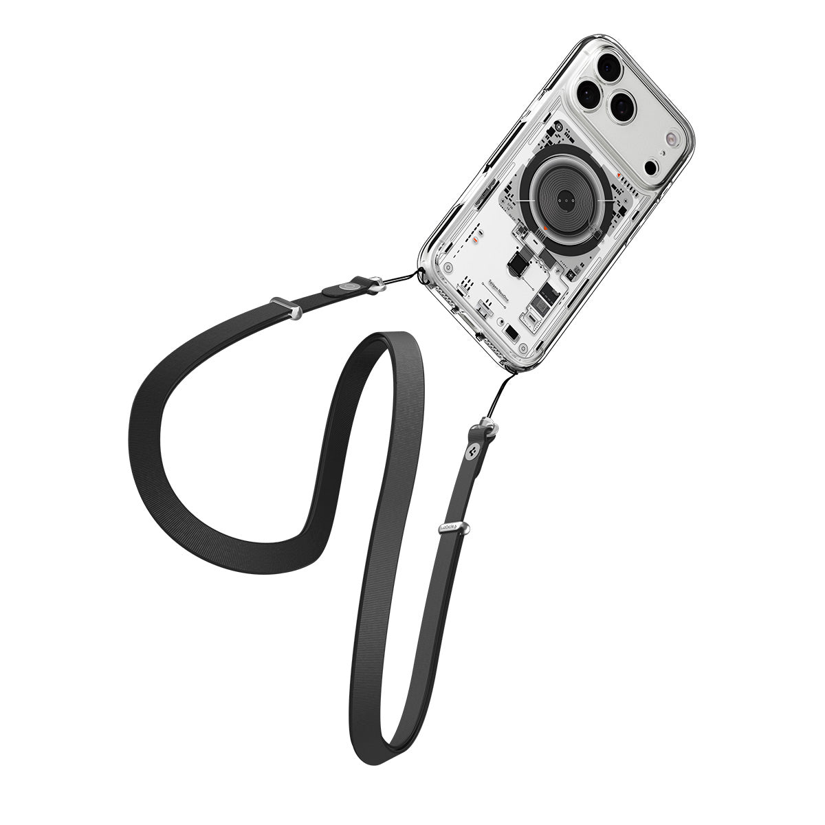 Handyhülle für iPhone 18 Pro Max, Spigen Ultra Hybrid Mag mit MagSafe, Transparent-Gemustert (Neo One) (14/14)