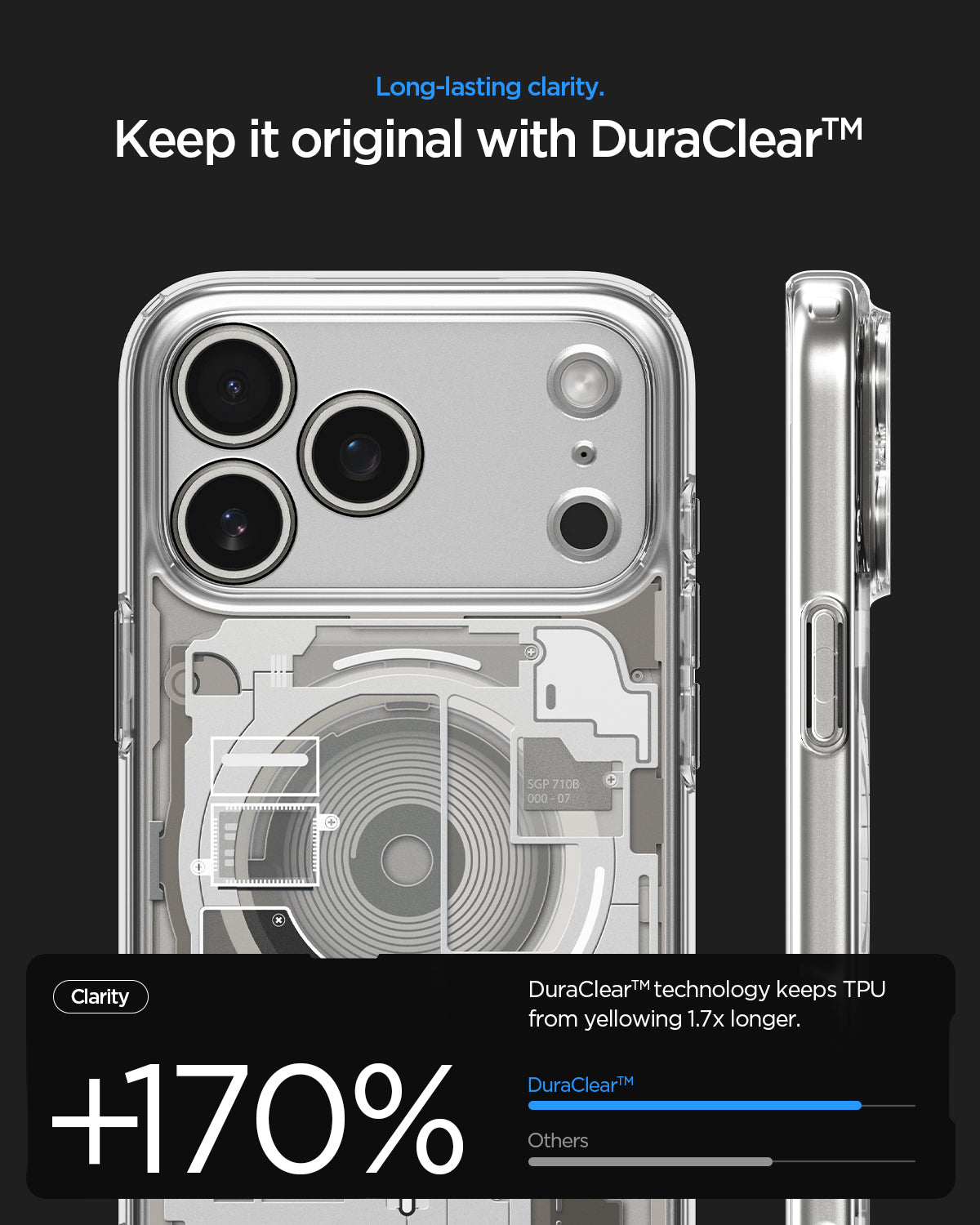 Handyhülle für iPhone 18 Pro Max, Spigen Ultra Hybrid Mag mit MagSafe, Transparent-Beige (Zero One) (5/14)