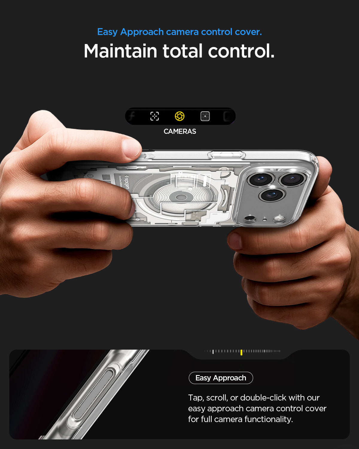 Handyhülle für iPhone 18 Pro Max, Spigen Ultra Hybrid Mag mit MagSafe, Transparent-Beige (Zero One) (8/14)