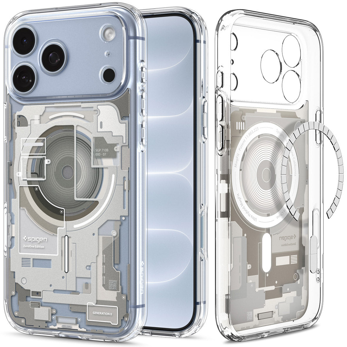 Handyhülle für iPhone 18 Pro Max, Spigen Ultra Hybrid Mag mit MagSafe, Transparent-Beige (Zero One) (9/14)