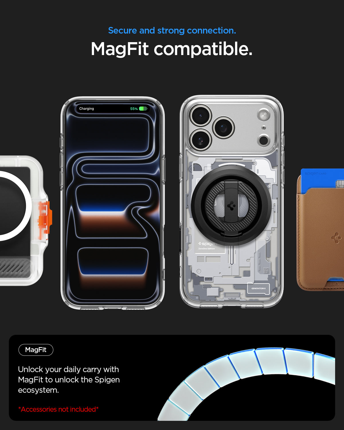 Handyhülle für iPhone 18 Pro Max, Spigen Ultra Hybrid Mag mit MagSafe, Transparent-Weiß (Zero One) (4/14)