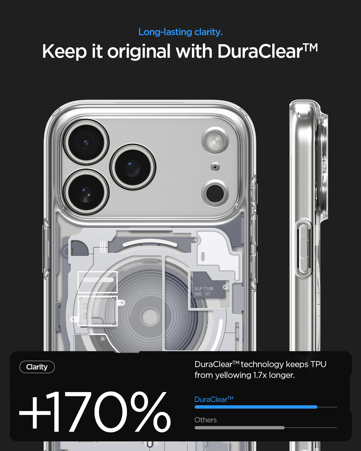 Handyhülle für iPhone 18 Pro Max, Spigen Ultra Hybrid Mag mit MagSafe, Transparent-Weiß (Zero One) (5/14)
