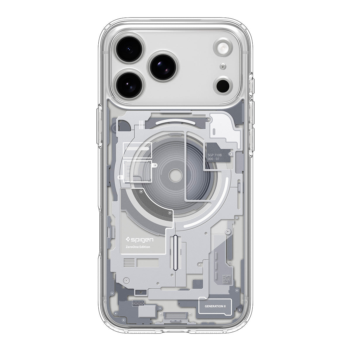 Handyhülle für iPhone 18 Pro Max, Spigen Ultra Hybrid Mag mit MagSafe, Transparent-Weiß (Zero One) (10/14)