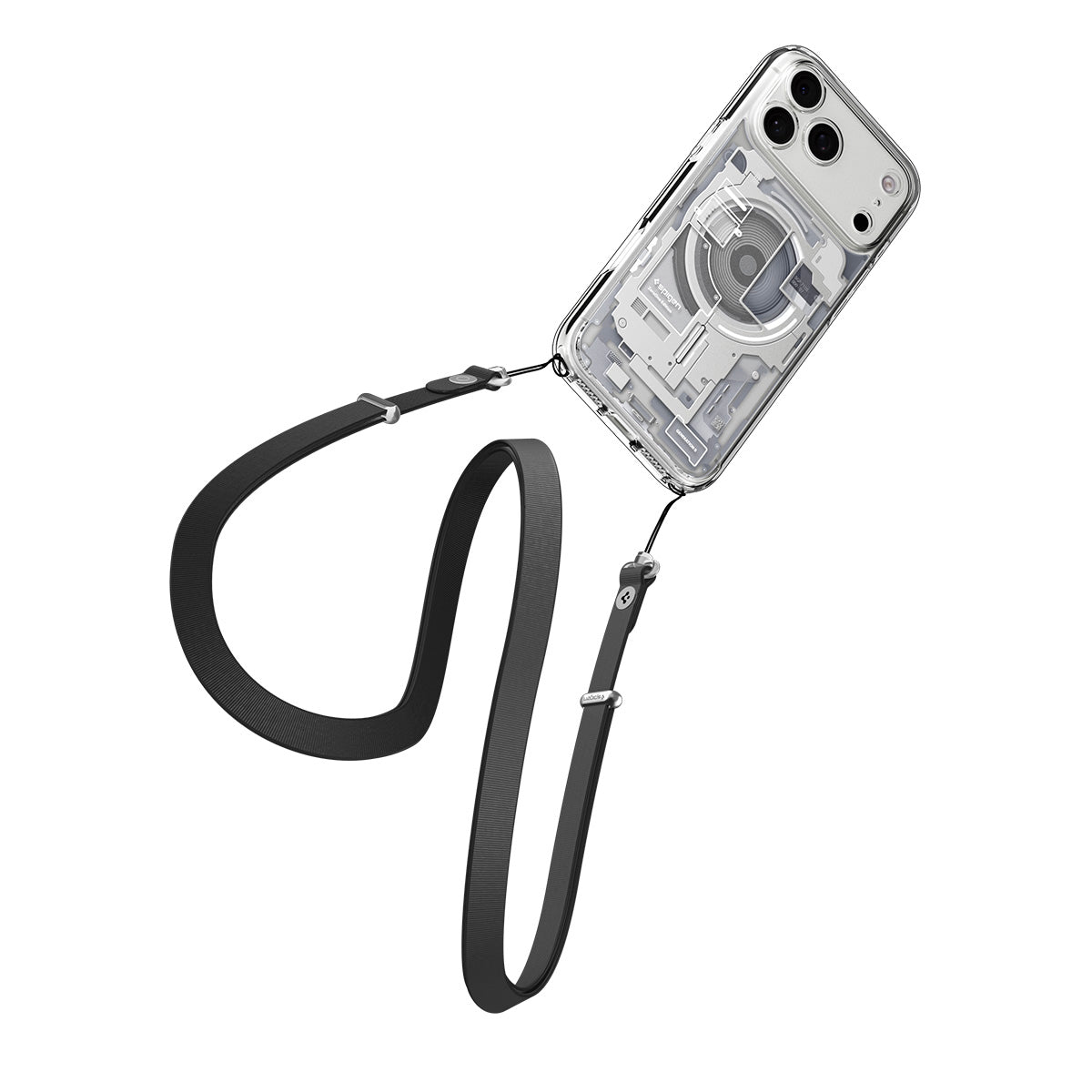 Handyhülle für iPhone 18 Pro Max, Spigen Ultra Hybrid Mag mit MagSafe, Transparent-Weiß (Zero One) (14/14)