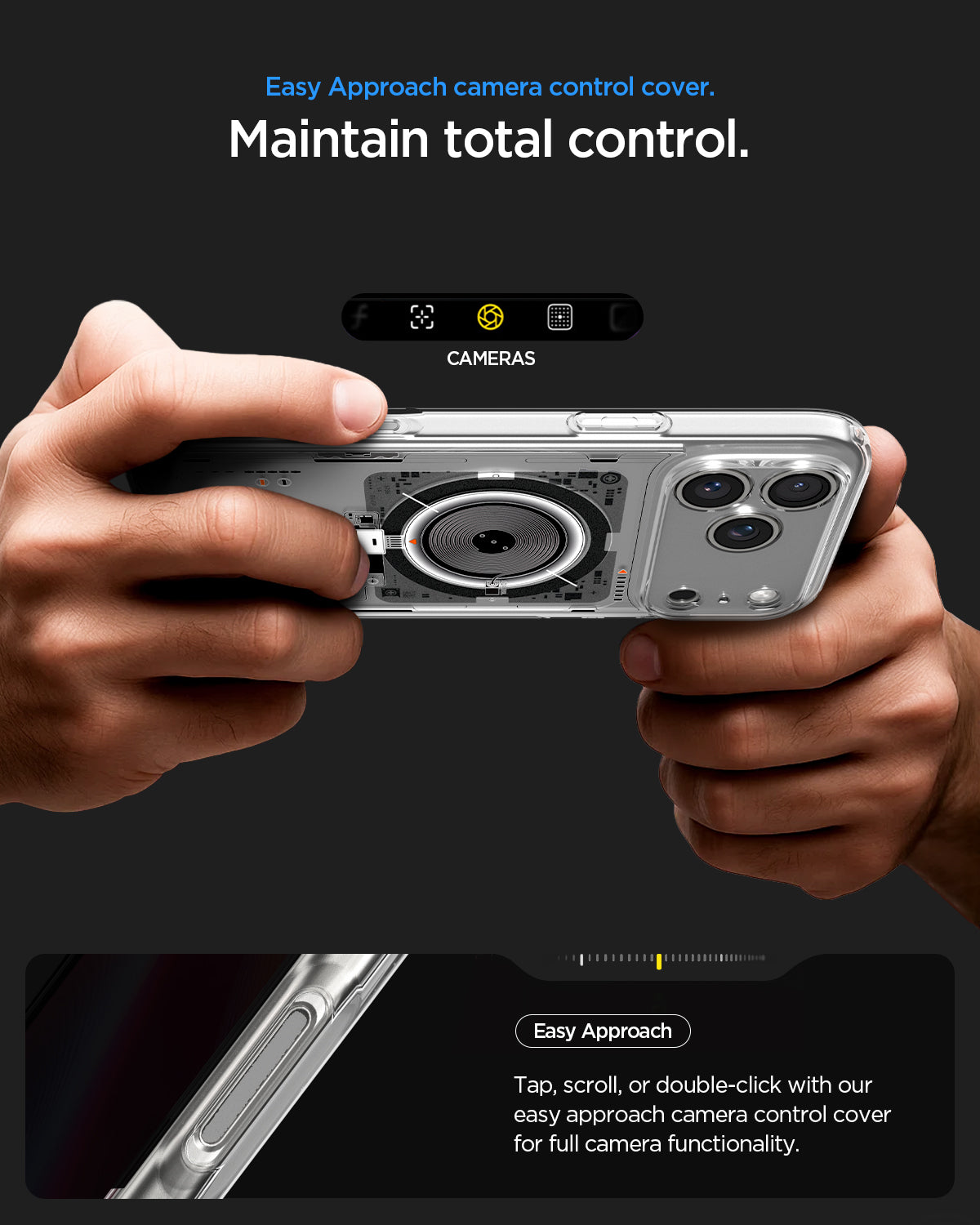 Handyhülle für iPhone 18 Pro, Spigen Ultra Hybrid Mag mit MagSafe, Transparent-Gemustert (Neo One) (8/14)