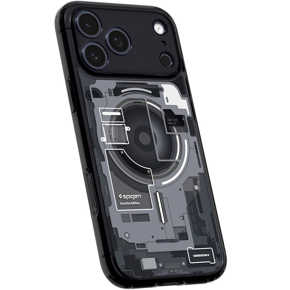 Handyhülle für iPhone 18 Pro, Spigen Ultra Hybrid Mag mit MagSafe, Rauchfarben-Grau (Zero One) (6/14)