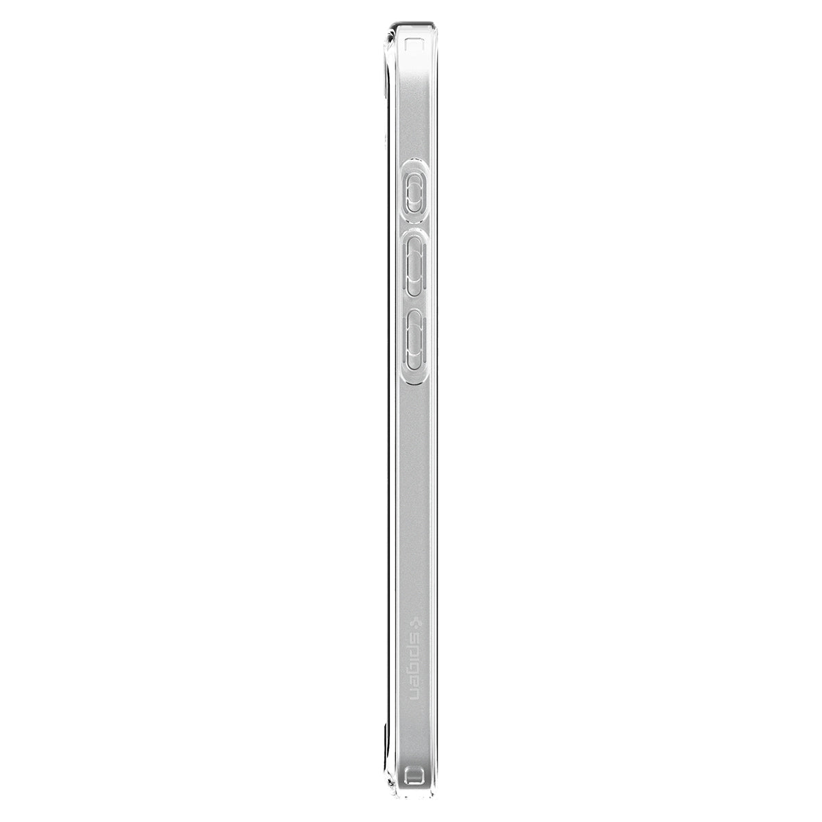 Handyhülle für iPhone 17e / 16e, Spigen Ultra Hybrid Mag mit MagSafe, Transparent-Schwarz-Karbonmuster