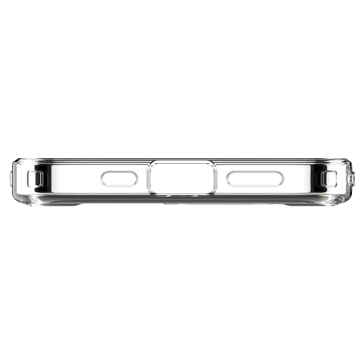 Handyhülle für iPhone 17e / 16e, Spigen Ultra Hybrid Mag mit MagSafe, Transparent-Schwarz-Karbonmuster