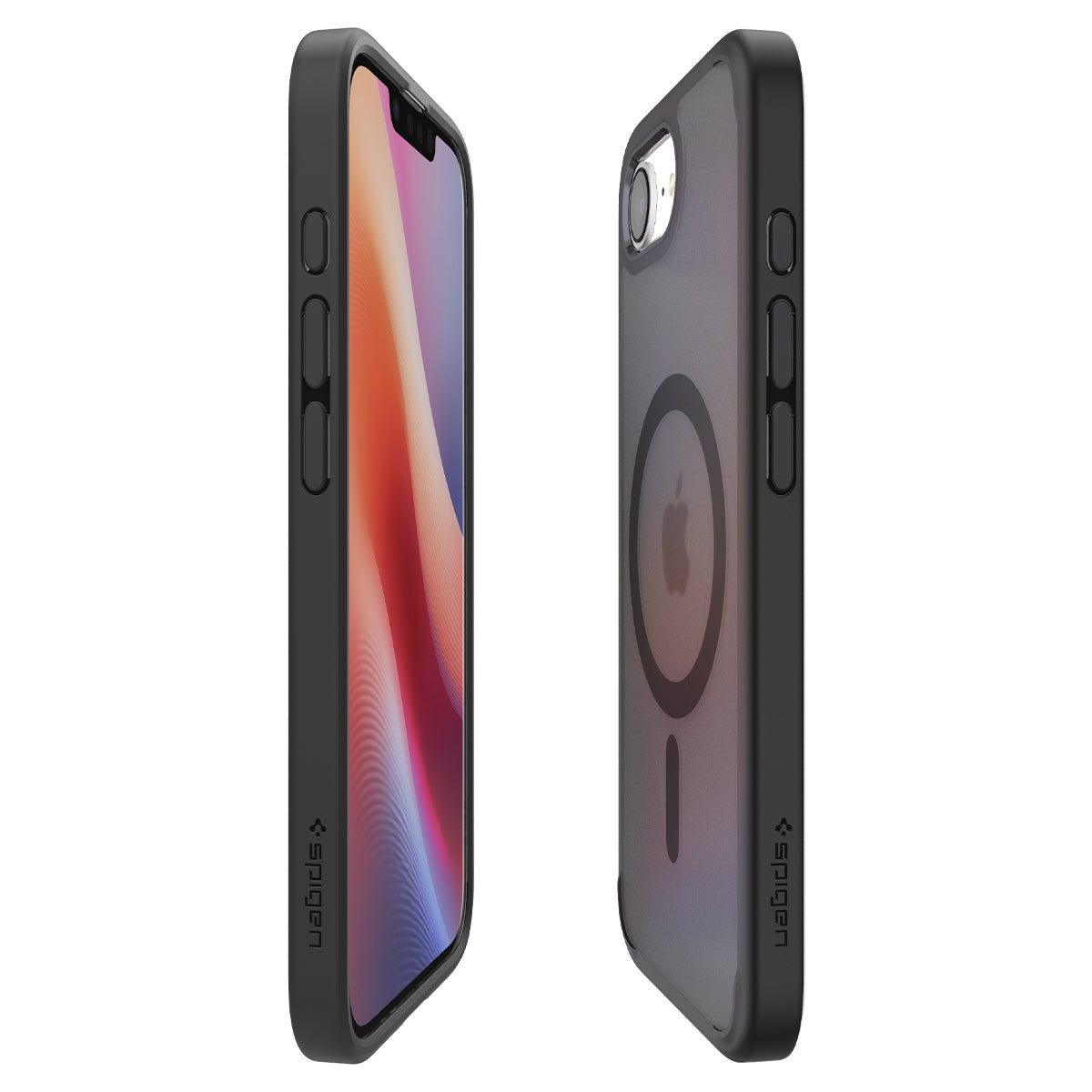 Handyhülle für iPhone 17e / 16e, Spigen Ultra Hybrid Mag mit MagSafe, Grau-Schwarz