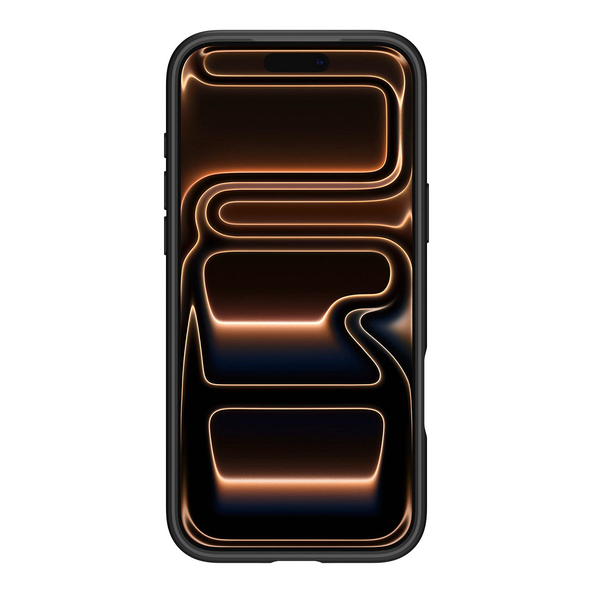 Handyhülle für iPhone 17 Pro Max, Spigen Ultra Hybrid Mag mit MagSafe, Durchscheinend-Schwarz-Orange