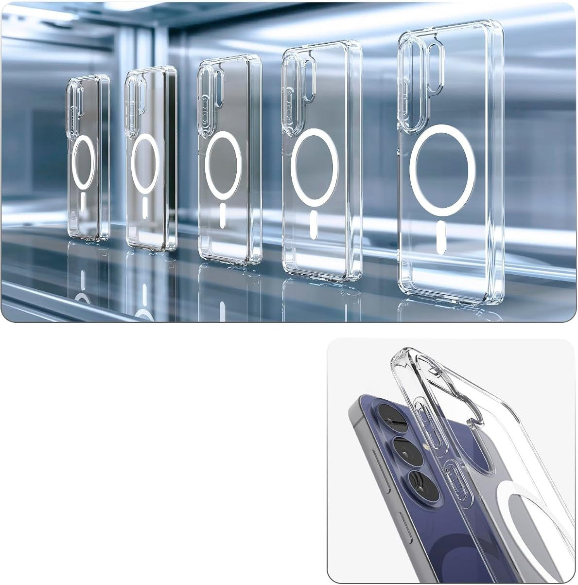 Handyhülle für Galaxy S26 FE, Spigen Ultra Hybrid Mag mit MagSafe, Transparent