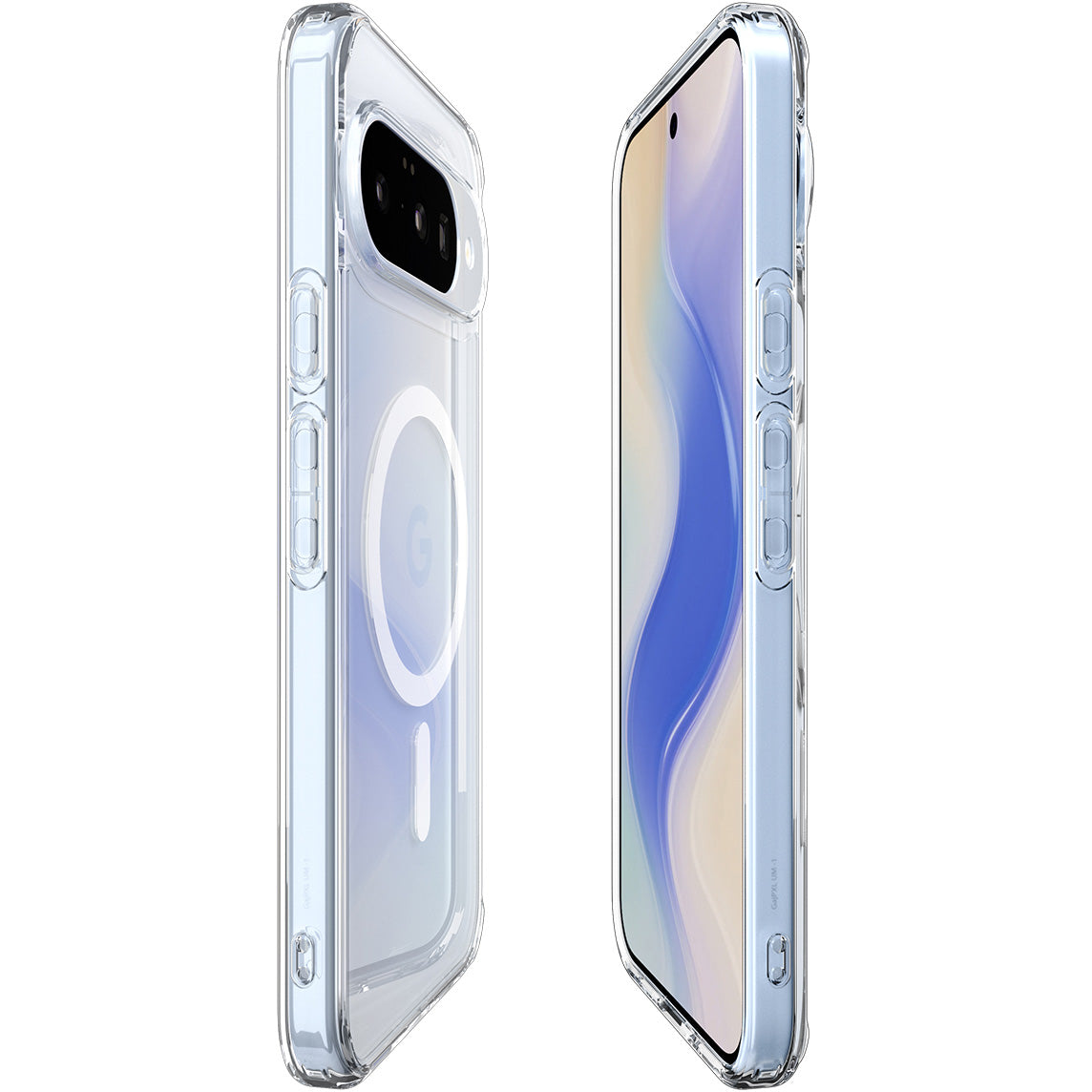 Handyhülle für Google Pixel 10 Pro / Pixel 10, Spigen Ultra Hybrid Mag mit MagSafe, Transparent-Weiß