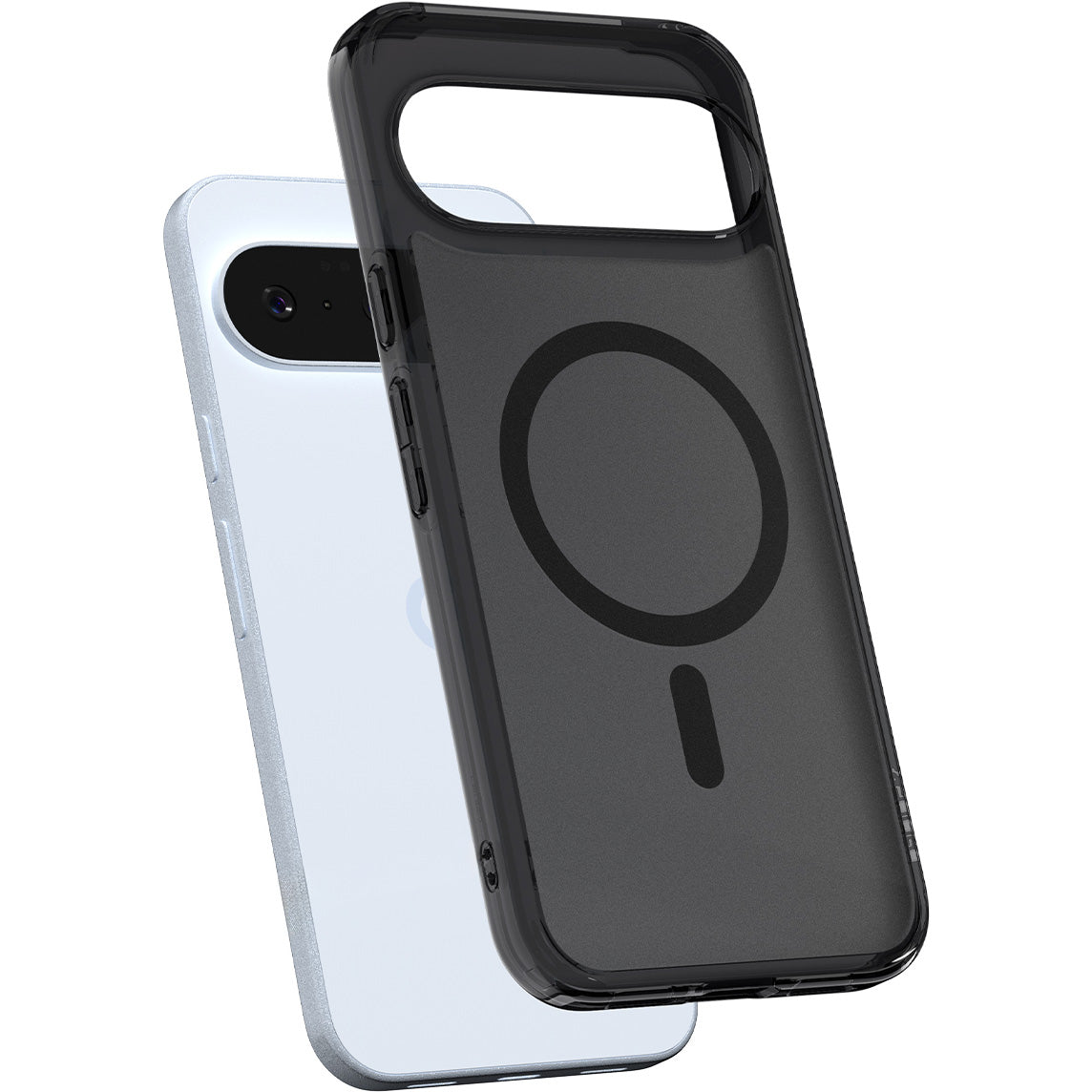 Handyhülle für Google Pixel 10 Pro / Pixel 10, Spigen Ultra Hybrid Mag mit MagSafe, Durchscheinend-Schwarz