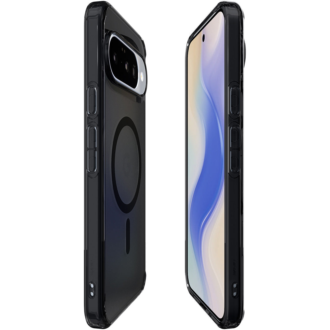 Handyhülle für Google Pixel 10 Pro / Pixel 10, Spigen Ultra Hybrid Mag mit MagSafe, Durchscheinend-Schwarz