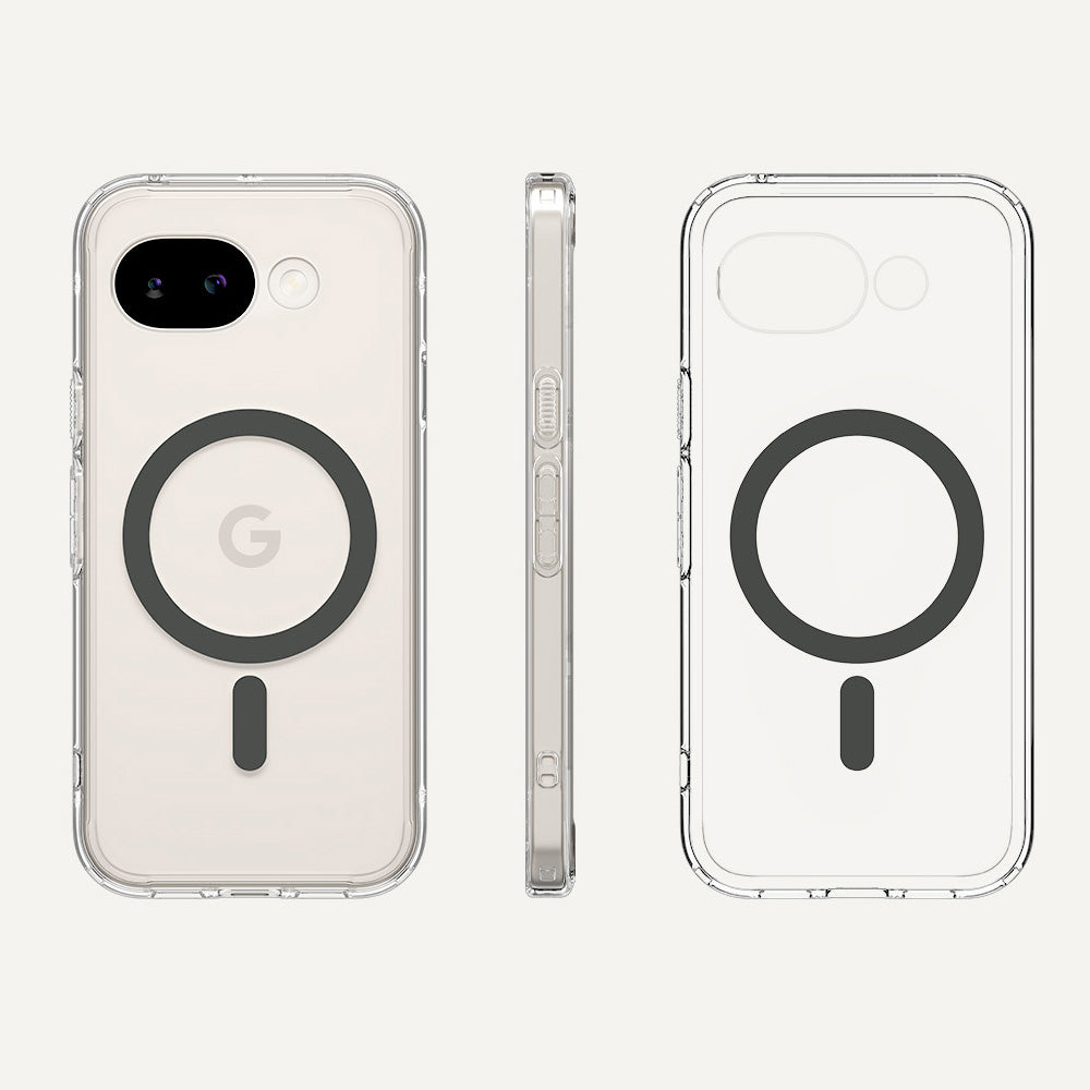 Handyhülle für Google Pixel 10a, Spigen Ultra Hybrid Mag mit MagSafe, Transparent-Grau