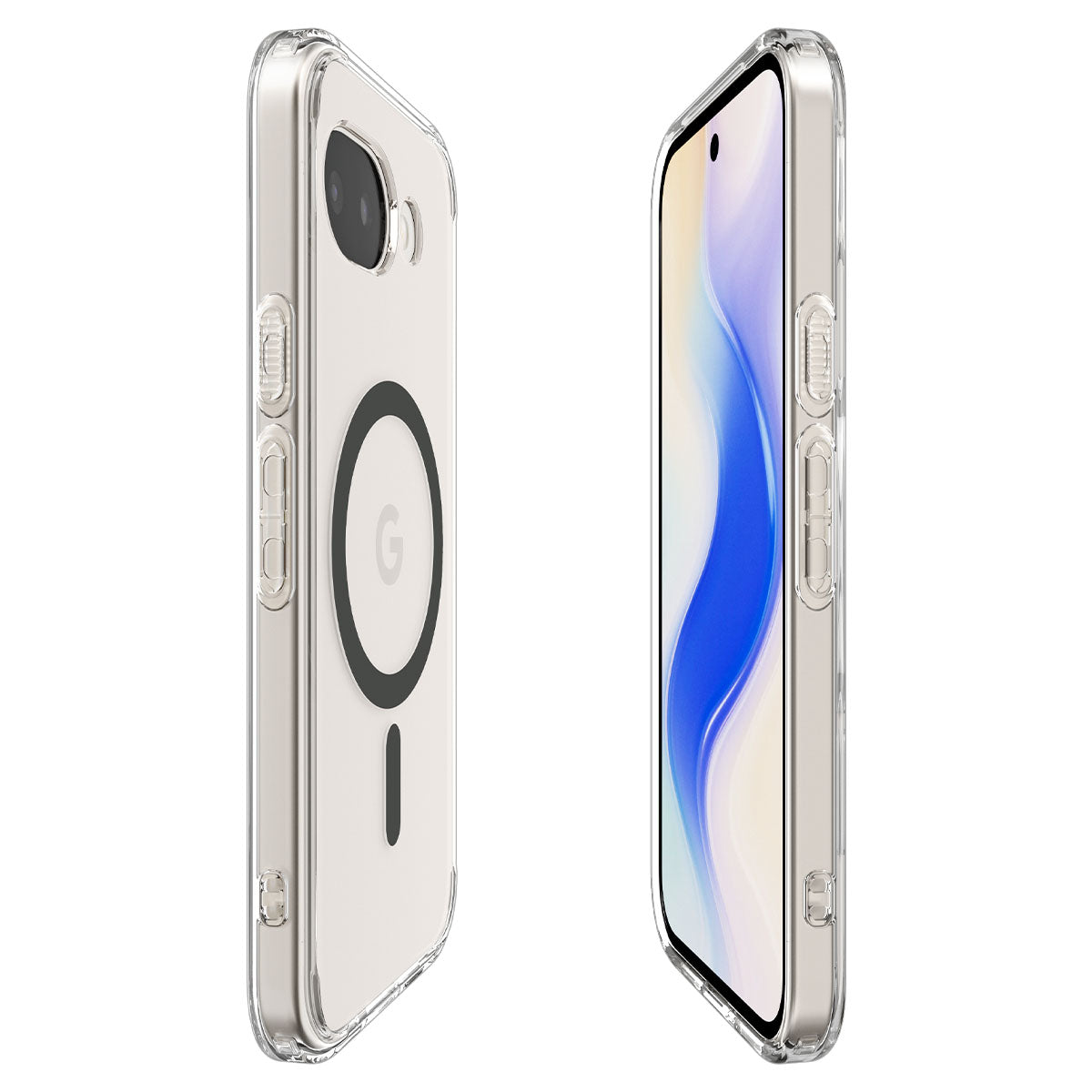 Handyhülle für Google Pixel 10a, Spigen Ultra Hybrid Mag mit MagSafe, Transparent-Grau