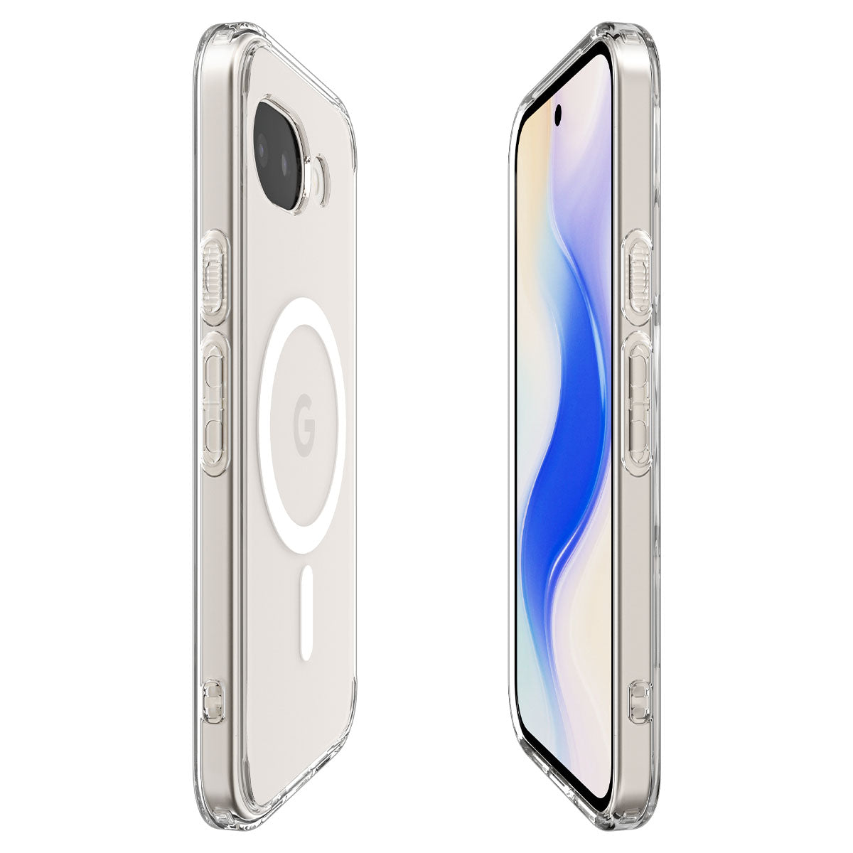 Handyhülle für Google Pixel 10a, Spigen Ultra Hybrid Mag mit MagSafe, Transparent-Weiß