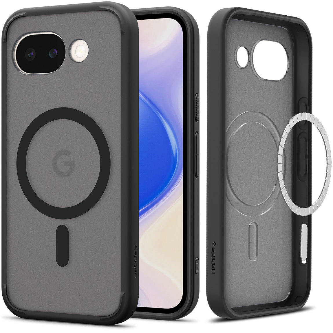 Handyhülle für Google Pixel 10a, Spigen Ultra Hybrid Mag mit MagSafe, Durchscheinend-Schwarz