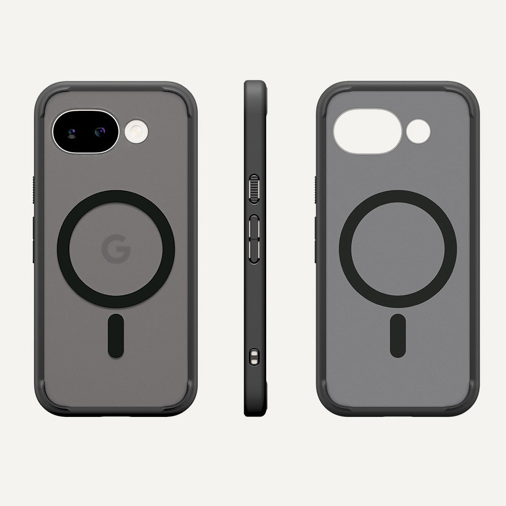 Handyhülle für Google Pixel 10a, Spigen Ultra Hybrid Mag mit MagSafe, Durchscheinend-Schwarz