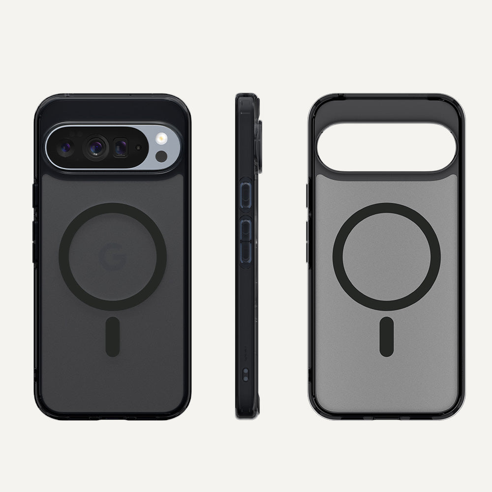 Handyhülle für Google Pixel 10 Pro XL, Spigen Ultra Hybrid Mag mit MagSafe, Durchscheinend-Schwarz