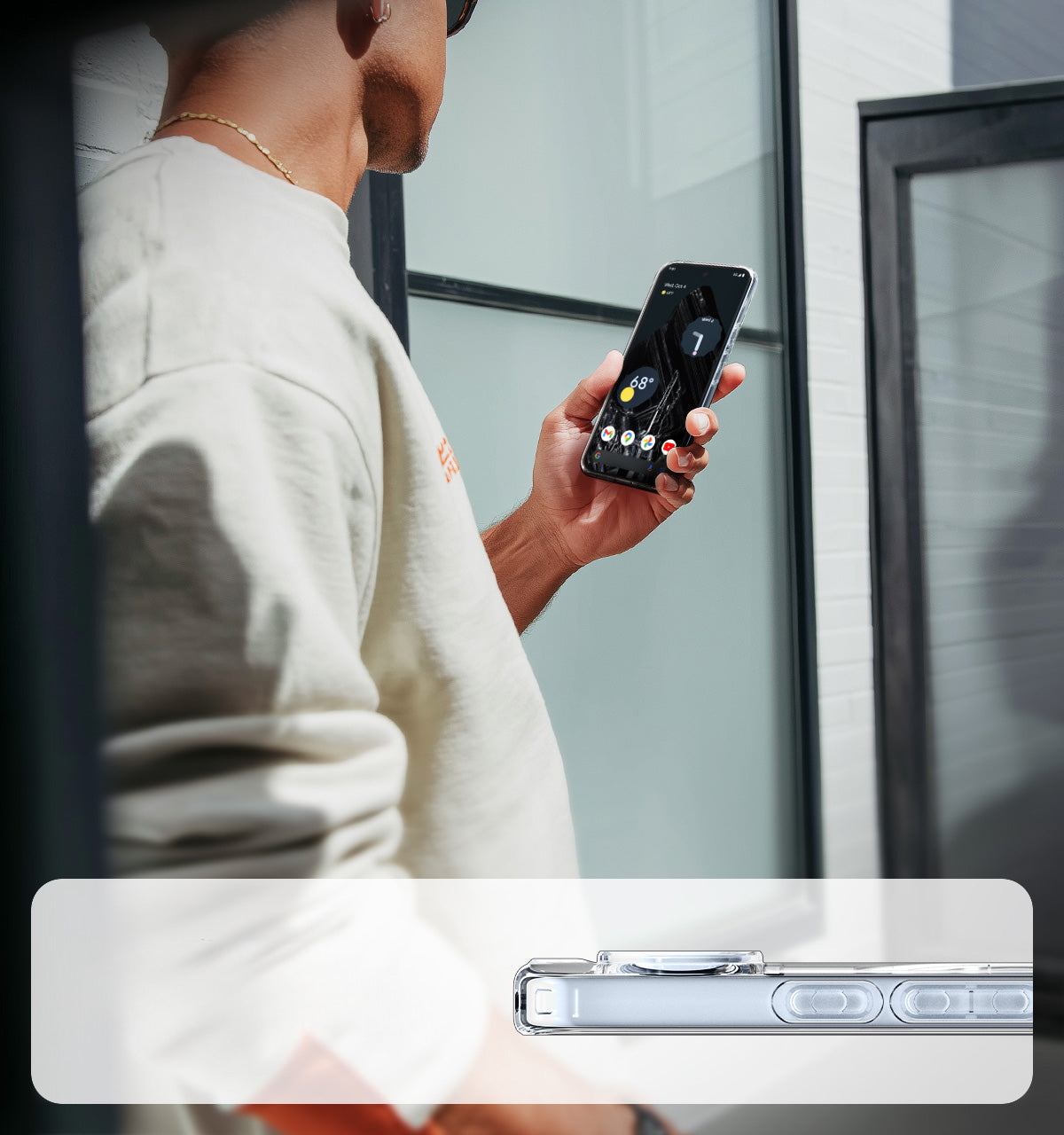 Handyhülle für Google Pixel 10 Pro XL, Spigen Ultra Hybrid Mag mit MagSafe, Transparent-Gemustert (Neo One)