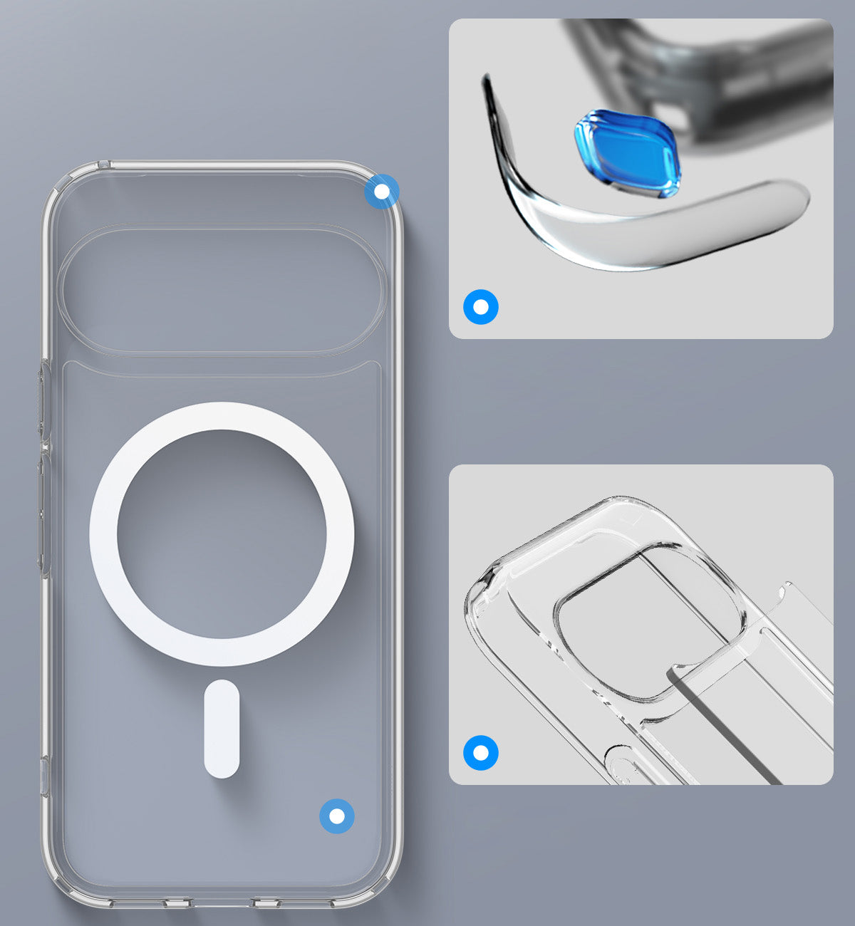 Handyhülle für Google Pixel 11, Spigen Ultra Hybrid Mag mit MagSafe, Transparent