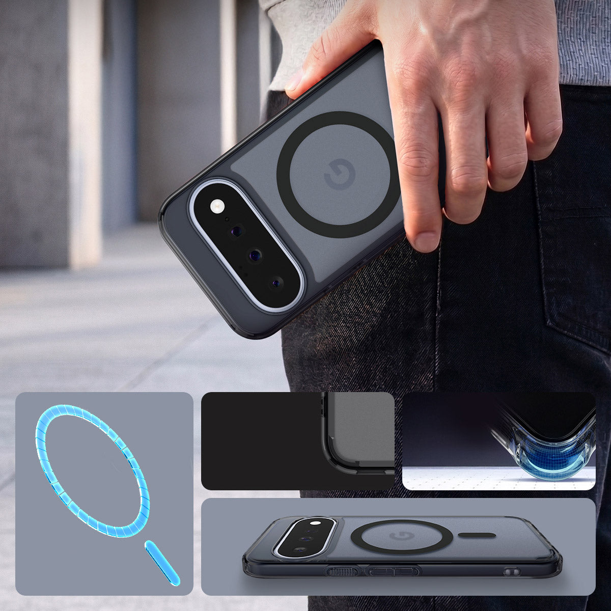 Handyhülle für Google Pixel 11, Spigen Ultra Hybrid Mag mit MagSafe, Durchscheinend
