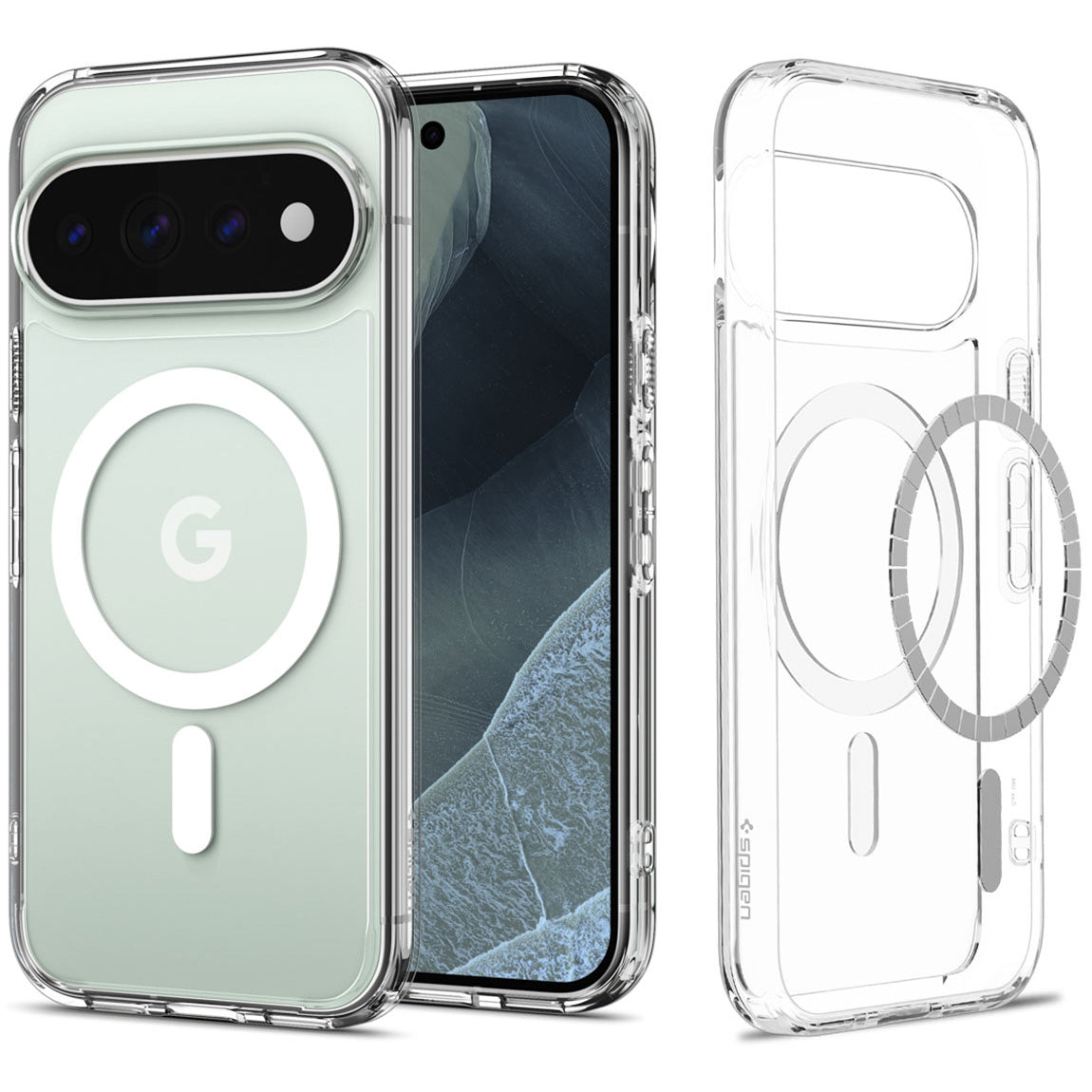 Handyhülle für Google Pixel 11 Pro XL, Spigen Ultra Hybrid Mag mit MagSafe, Transparent