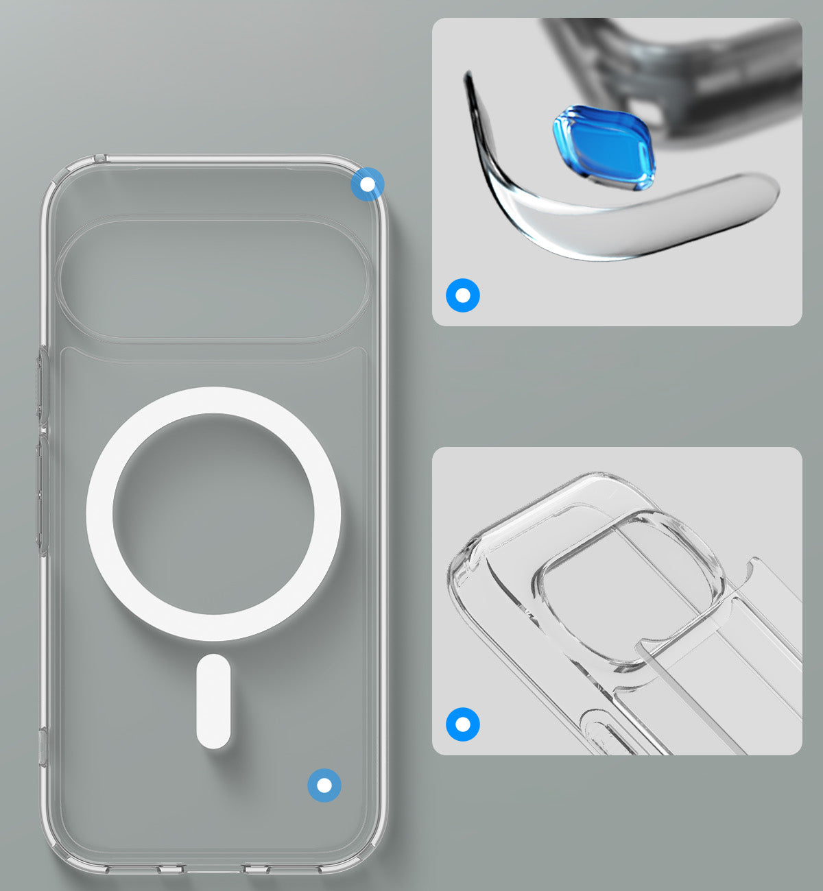 Handyhülle für Google Pixel 11 Pro XL, Spigen Ultra Hybrid Mag mit MagSafe, Transparent