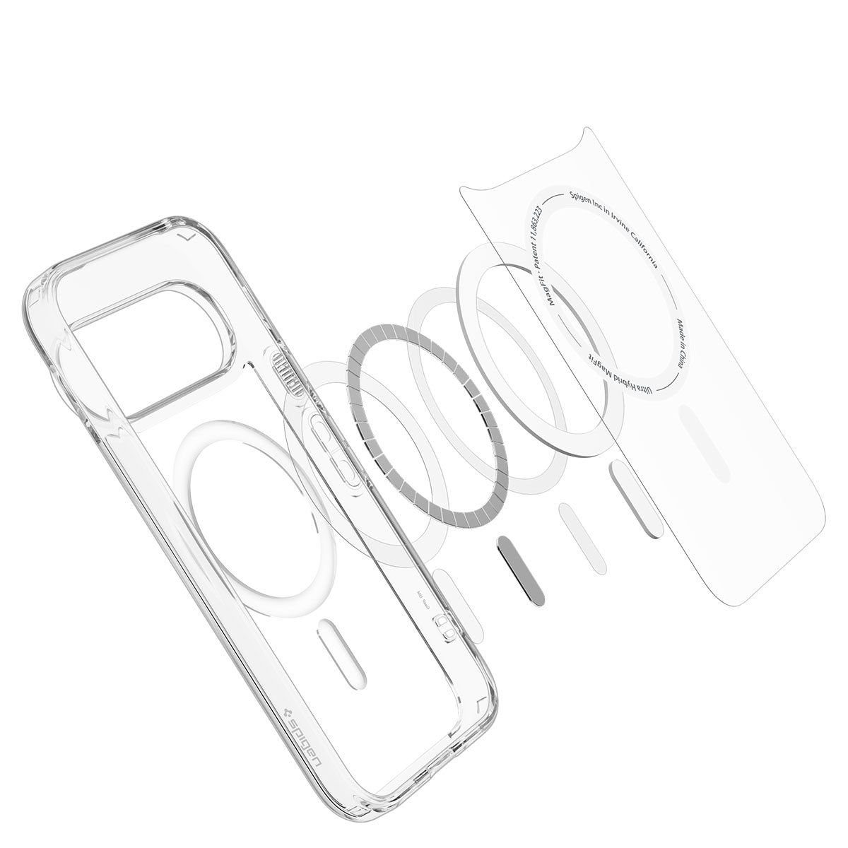 Handyhülle für Google Pixel 11 Pro XL, Spigen Ultra Hybrid Mag mit MagSafe, Transparent