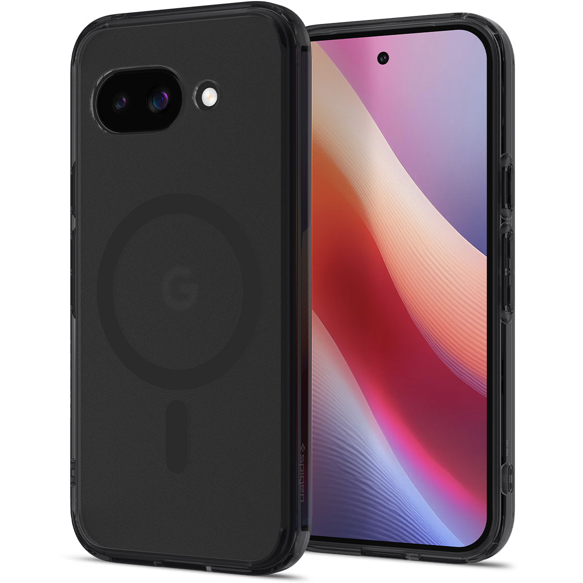 Handyhülle für Google Pixel 9a, Spigen Ultra Hybrid Mag mit MagSafe, Grau-Schwarz