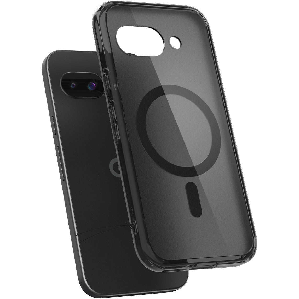 Handyhülle für Google Pixel 9a, Spigen Ultra Hybrid Mag mit MagSafe, Grau-Schwarz