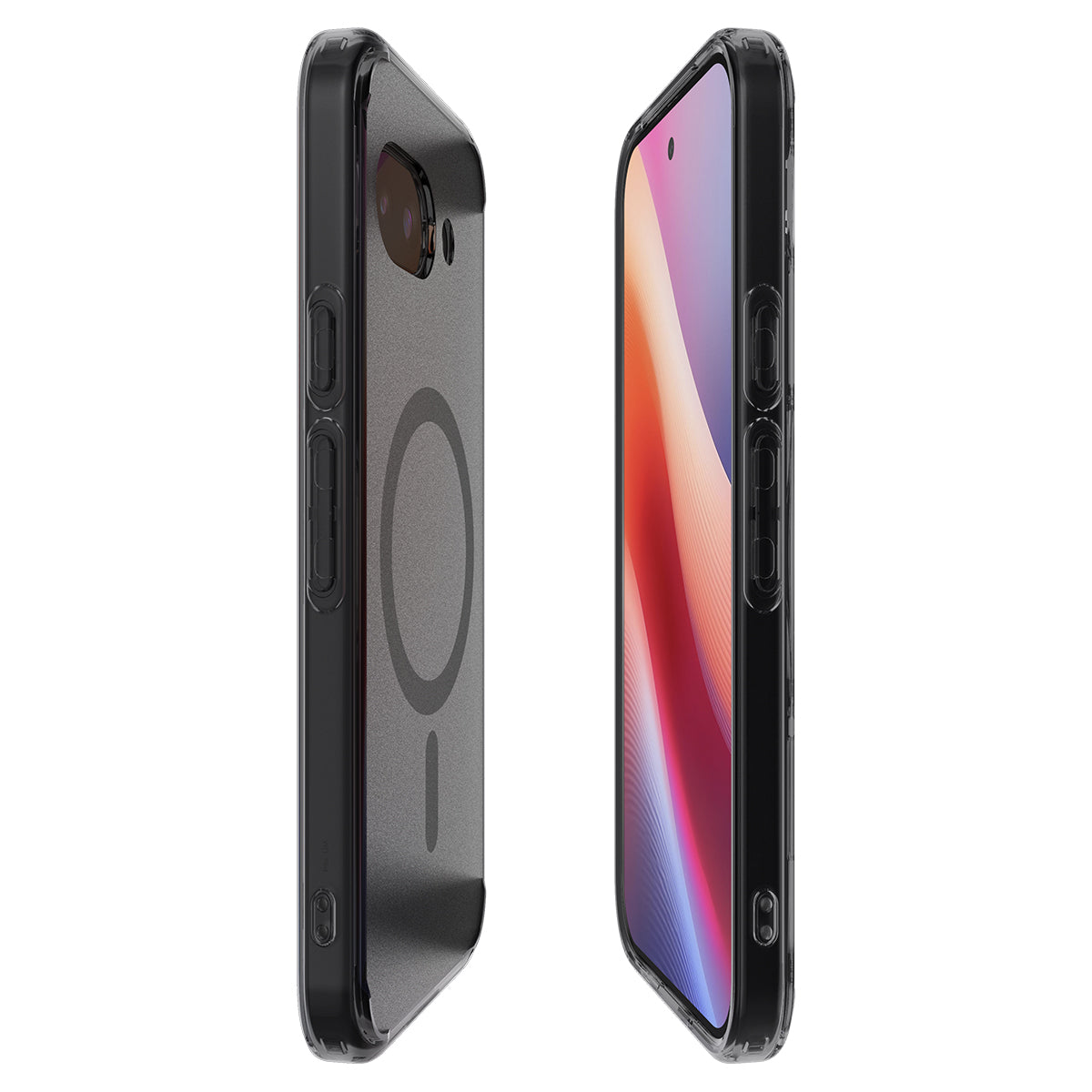 Handyhülle für Google Pixel 9a, Spigen Ultra Hybrid Mag mit MagSafe, Grau-Schwarz