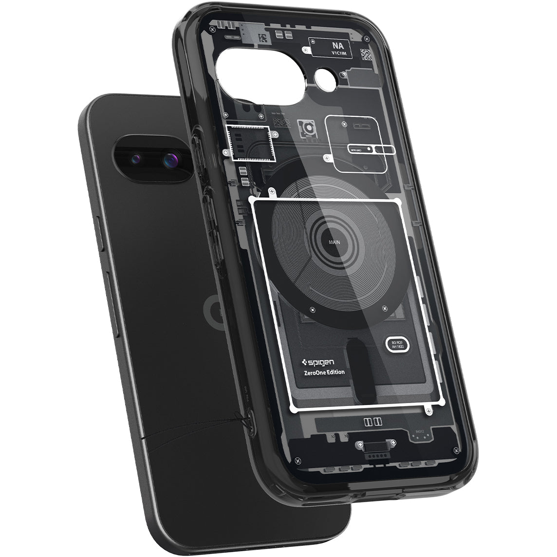 Handyhülle für Google Pixel 9a, Spigen Ultra Hybrid Mag mit MagSafe, Rauchfarben-Grau (Zero One)