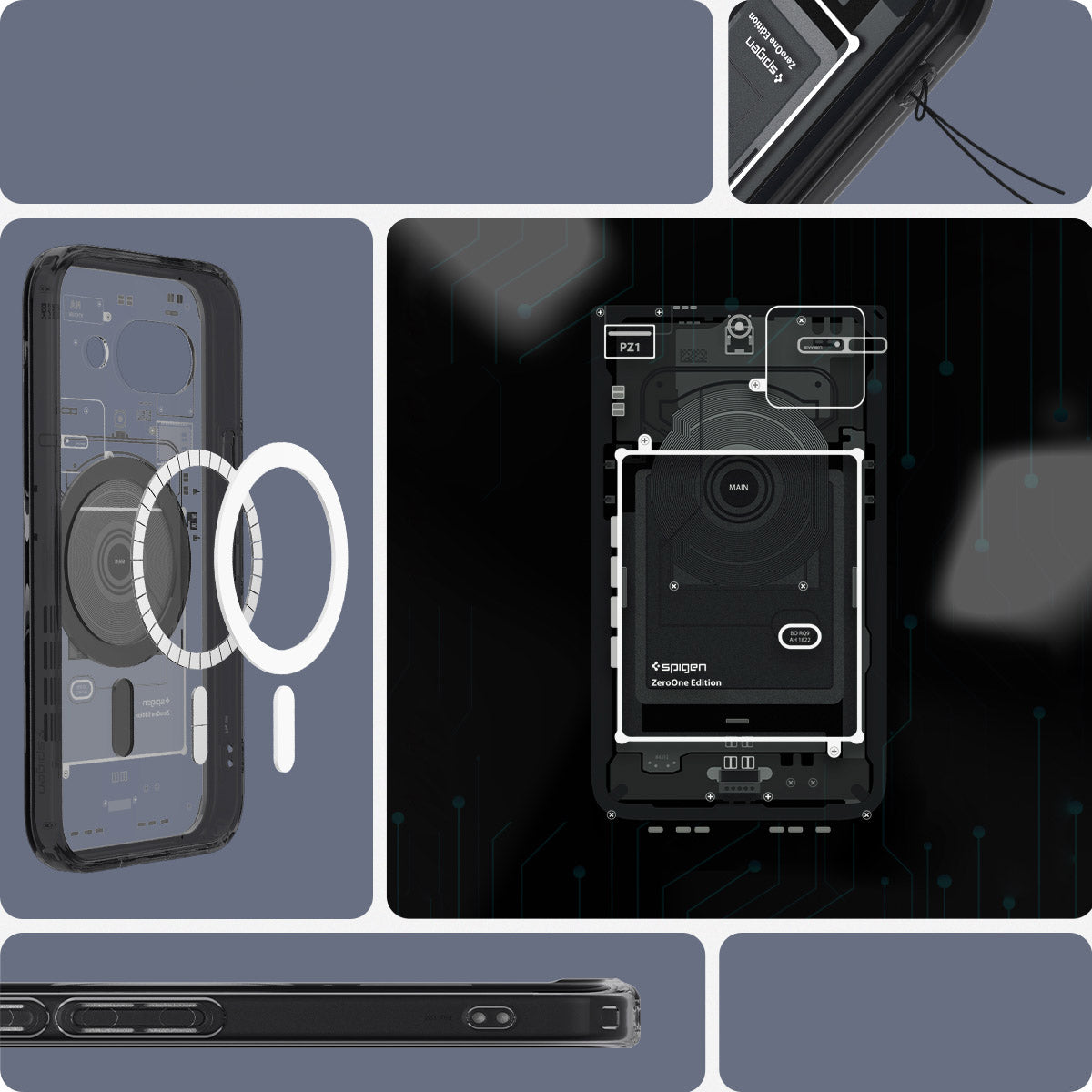 Handyhülle für Google Pixel 9a, Spigen Ultra Hybrid Mag mit MagSafe, Rauchfarben-Grau (Zero One)