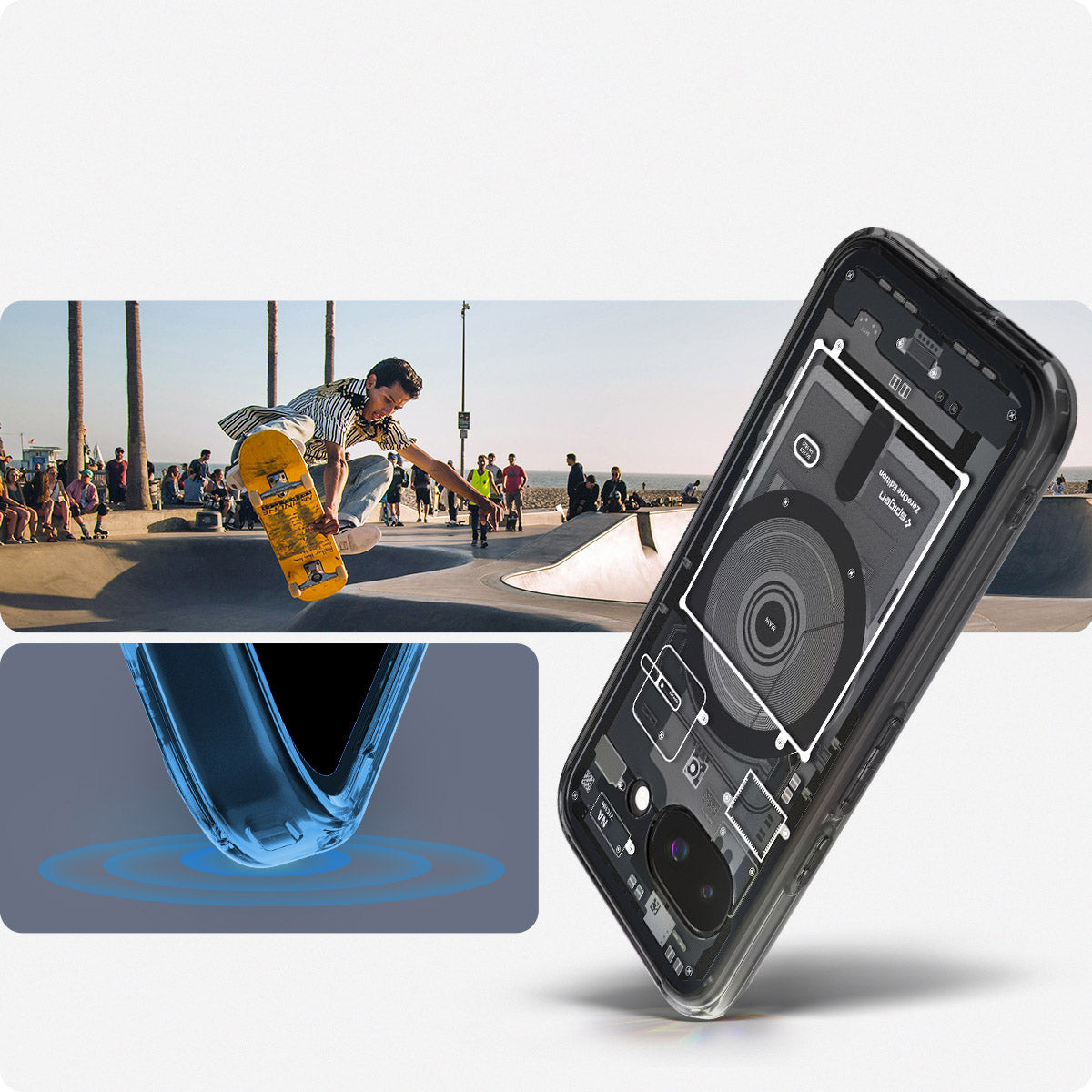 Handyhülle für Google Pixel 9a, Spigen Ultra Hybrid Mag mit MagSafe, Rauchfarben-Grau (Zero One)
