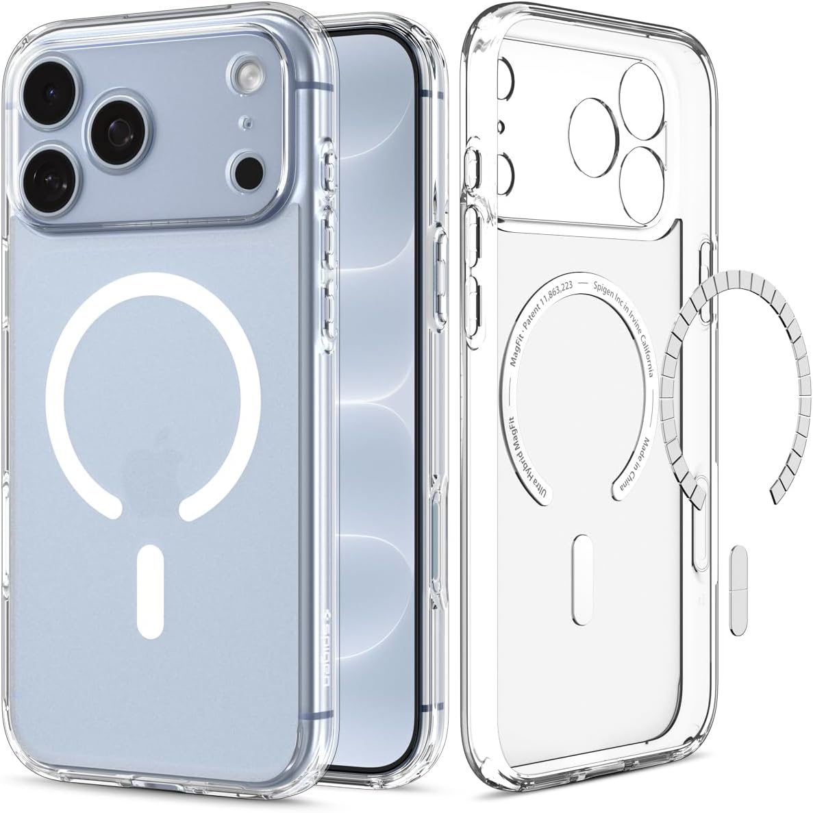 Handyhülle für iPhone 18 Pro Max, Spigen Ultra Hybrid Mag mit MagSafe, Durchscheinend-Weiß (1/16)