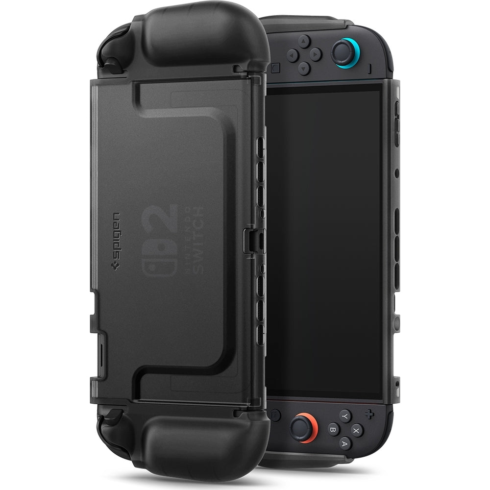 Hülle für Nintendo Switch 2, Spigen Ultra Hybrid, Rauchfarben Schwarz