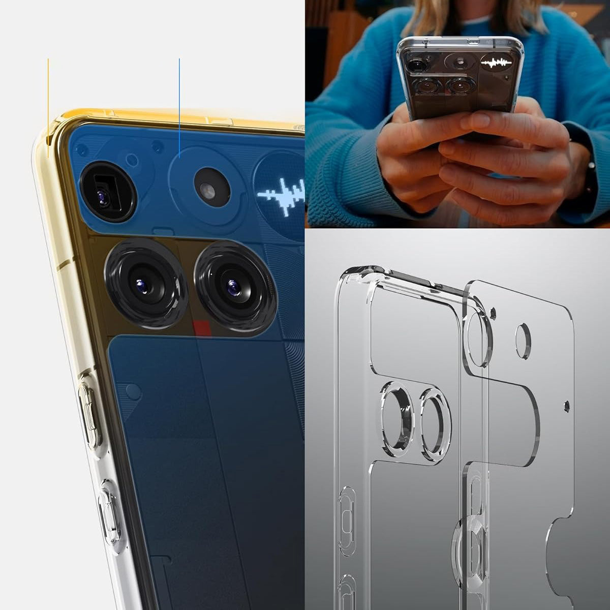 Handyhülle für Nothing Phone 3, Spigen Ultra Hybrid, Transparent