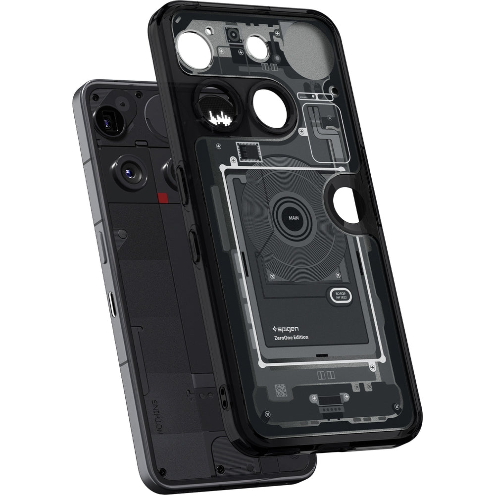 Handyhülle für Nothing Phone 3, Spigen Ultra Hybrid, Rauchfarben-Grau (Zero One)