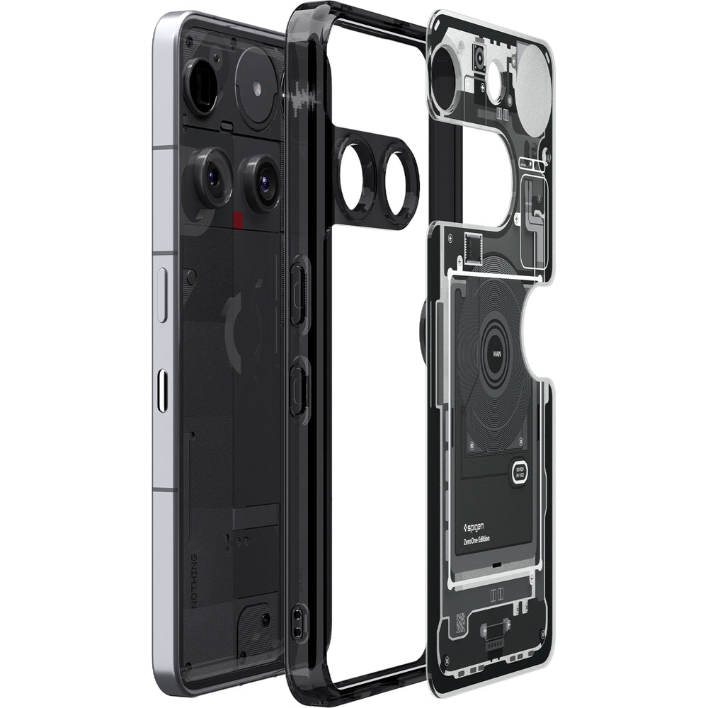 Handyhülle für Nothing Phone 3, Spigen Ultra Hybrid, Rauchfarben-Grau (Zero One)