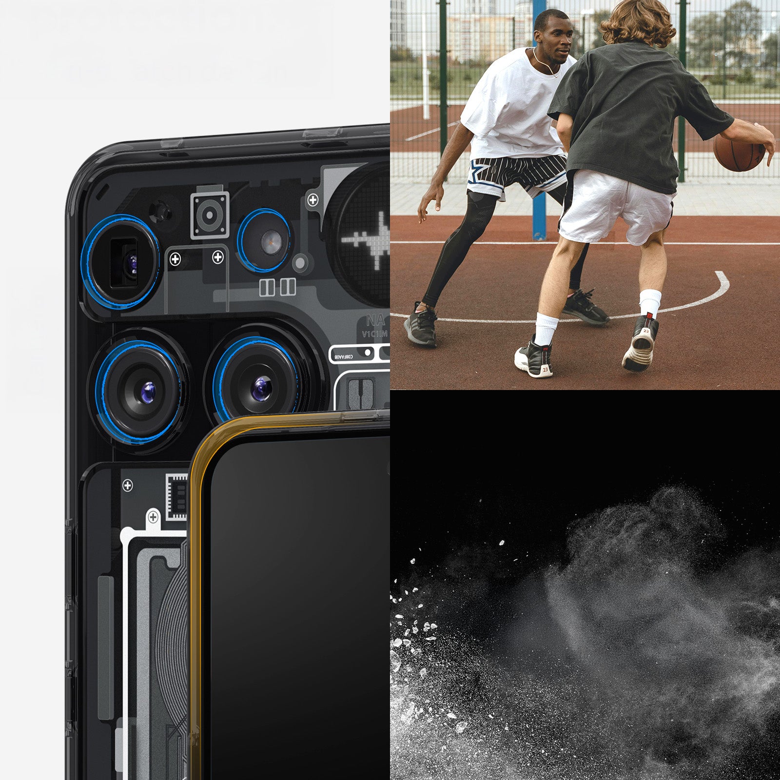 Handyhülle für Nothing Phone 3, Spigen Ultra Hybrid, Rauchfarben-Grau (Zero One)