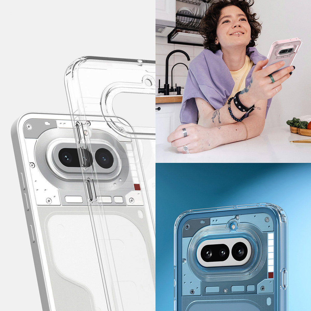 Handyhülle für Nothing Phone 4a, Spigen Ultra Hybrid, Transparent