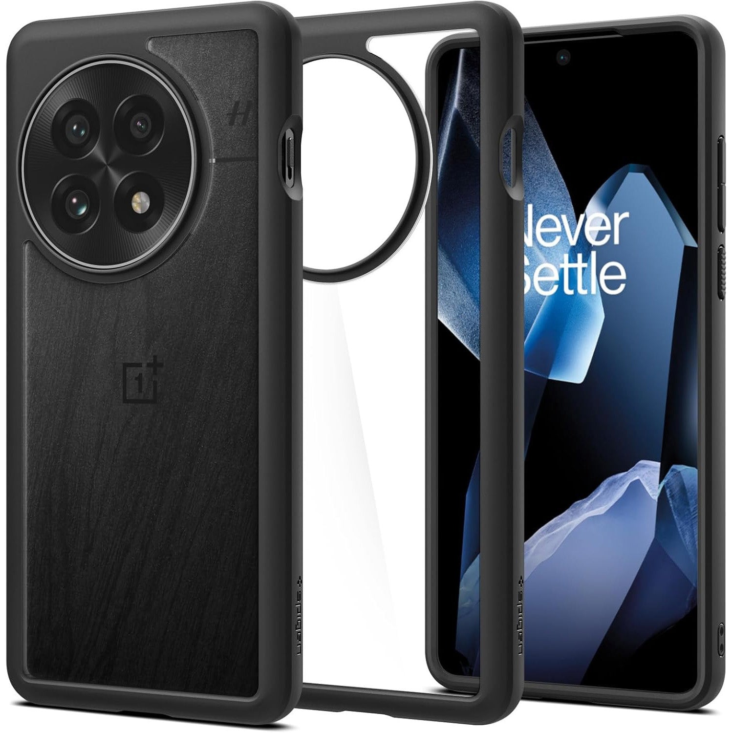 Handyhülle für OnePlus 13, Spigen Ultra Hybrid, Transparent-Schwarz