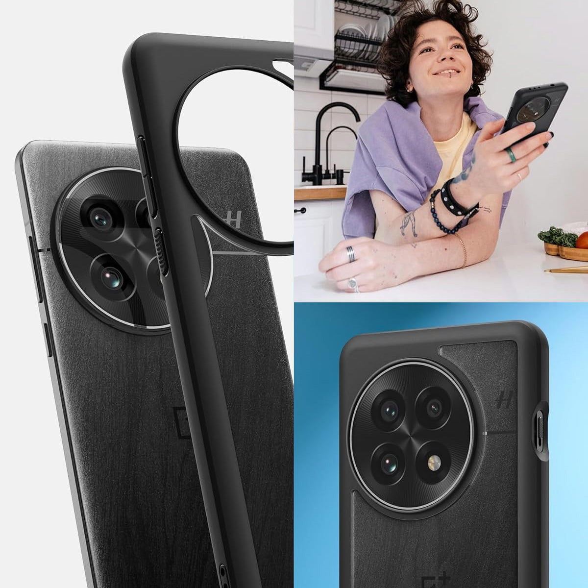 Handyhülle für OnePlus 13, Spigen Ultra Hybrid, Transparent-Schwarz