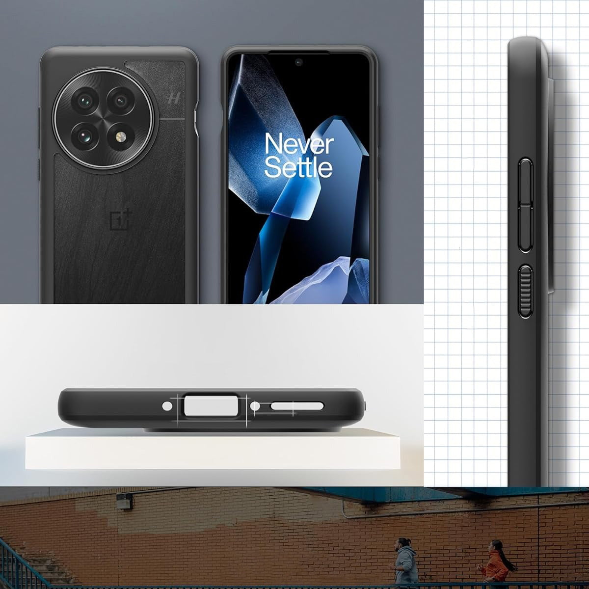 Handyhülle für OnePlus 13, Spigen Ultra Hybrid, Transparent-Schwarz