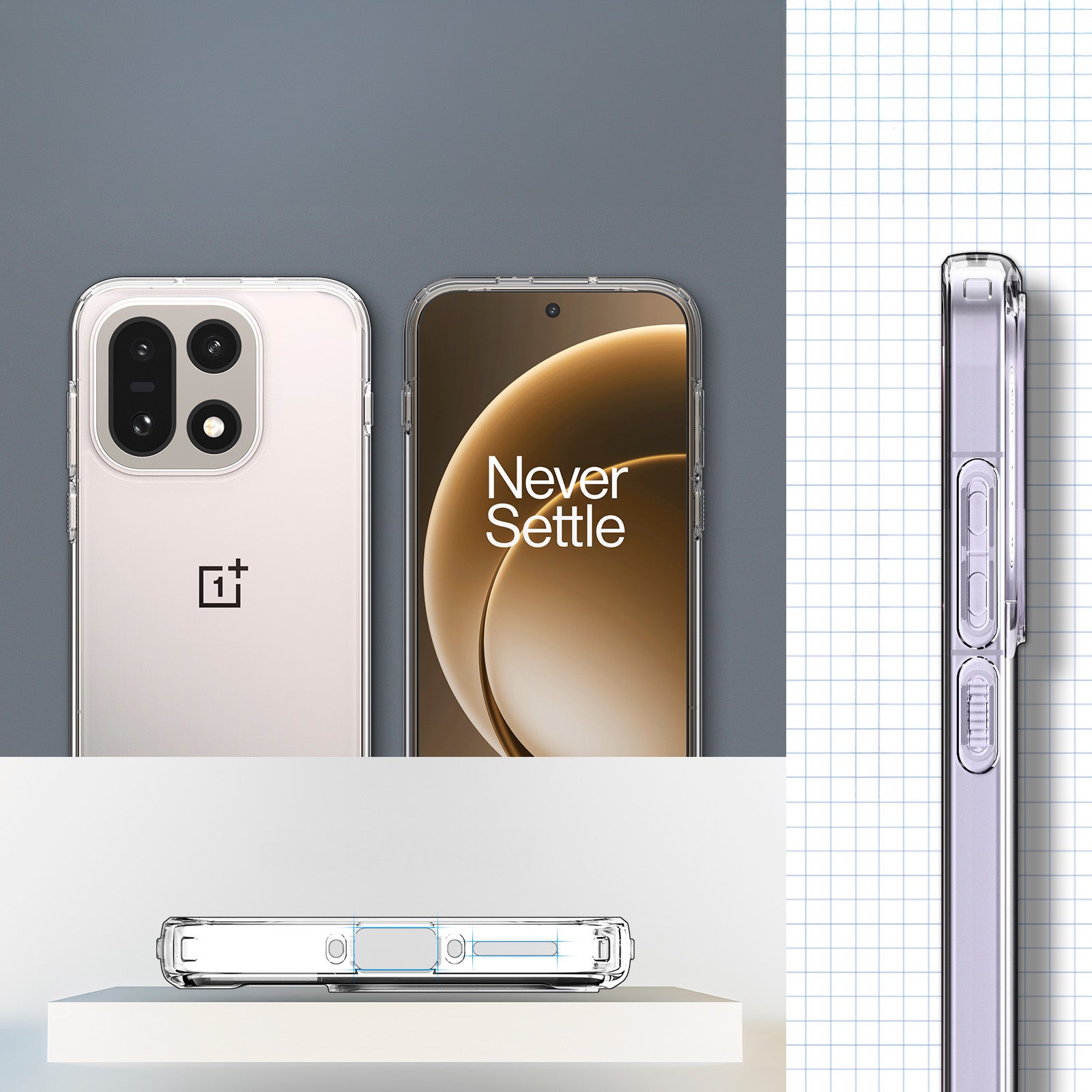 Handyhülle für OnePlus 15, Spigen Ultra Hybrid, Transparent