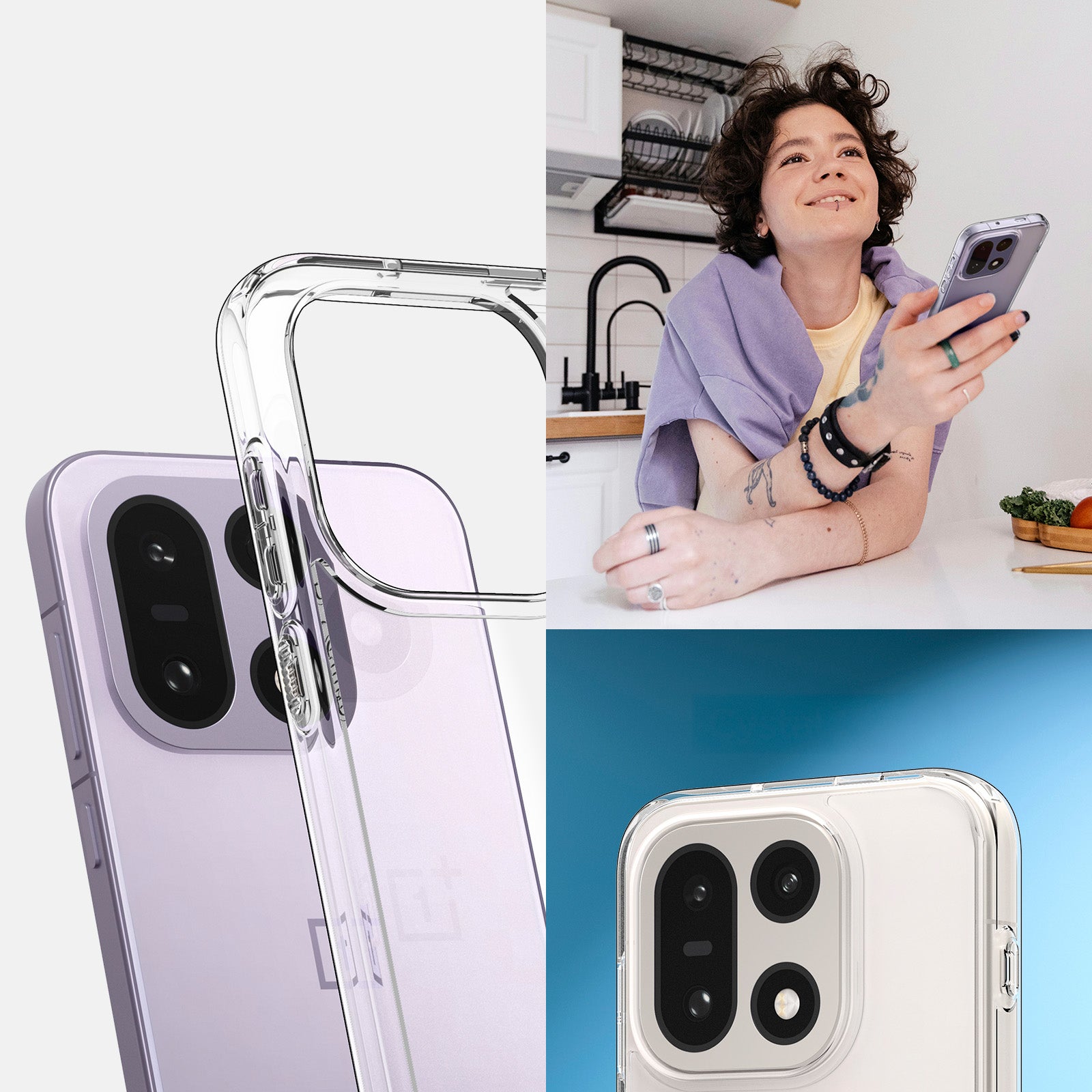Handyhülle für OnePlus 15, Spigen Ultra Hybrid, Transparent