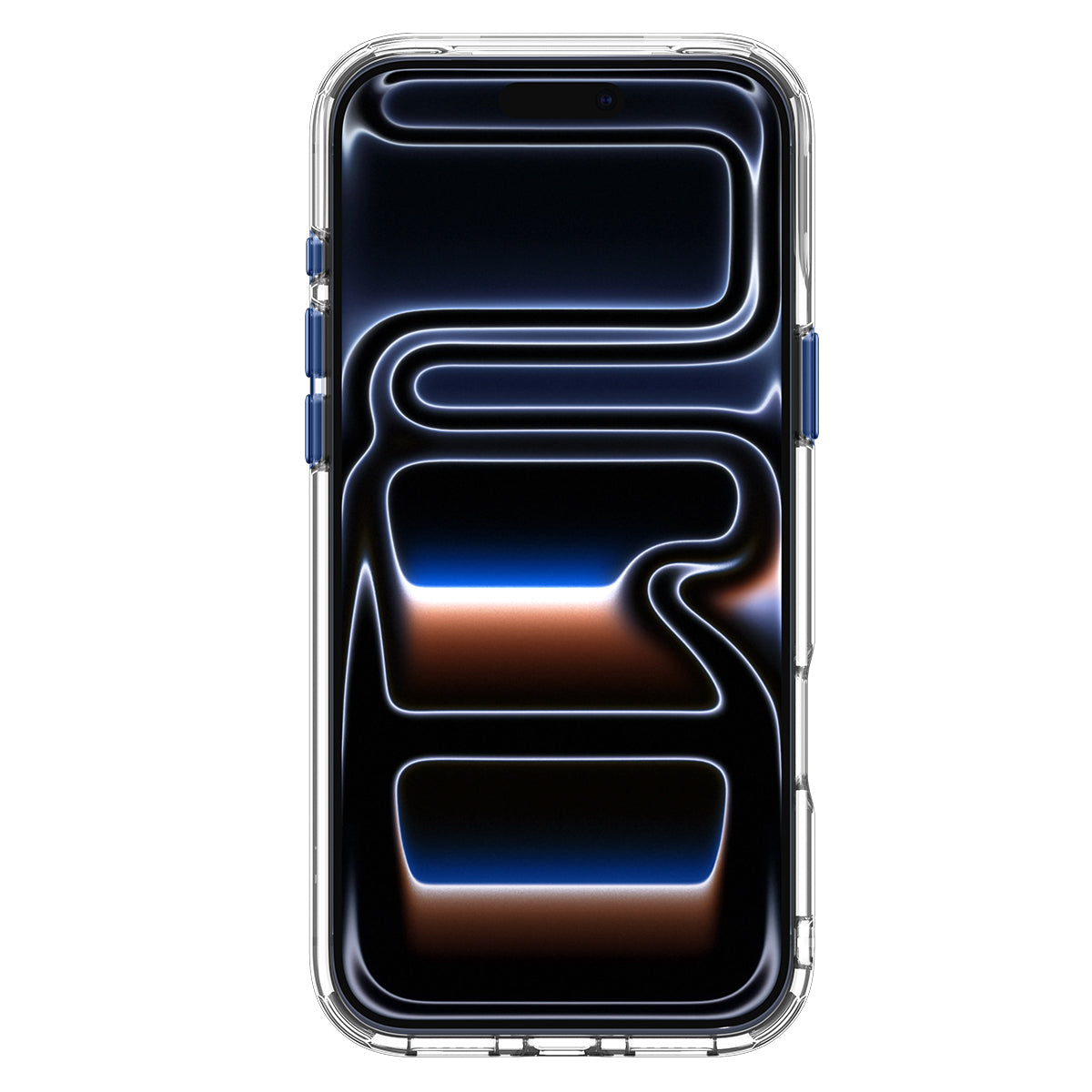 Handyhülle für iPhone 18 Pro / 17 Pro, Spigen Ultra Hybrid Optik S Mag mit MagSafe, Transparent-Dunkelblau (11/12)